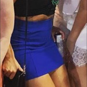 Blue polyester skirt